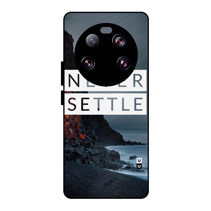 Never Settle Dark Beach Metal Back Case for Xiaomi 13 Ultra
