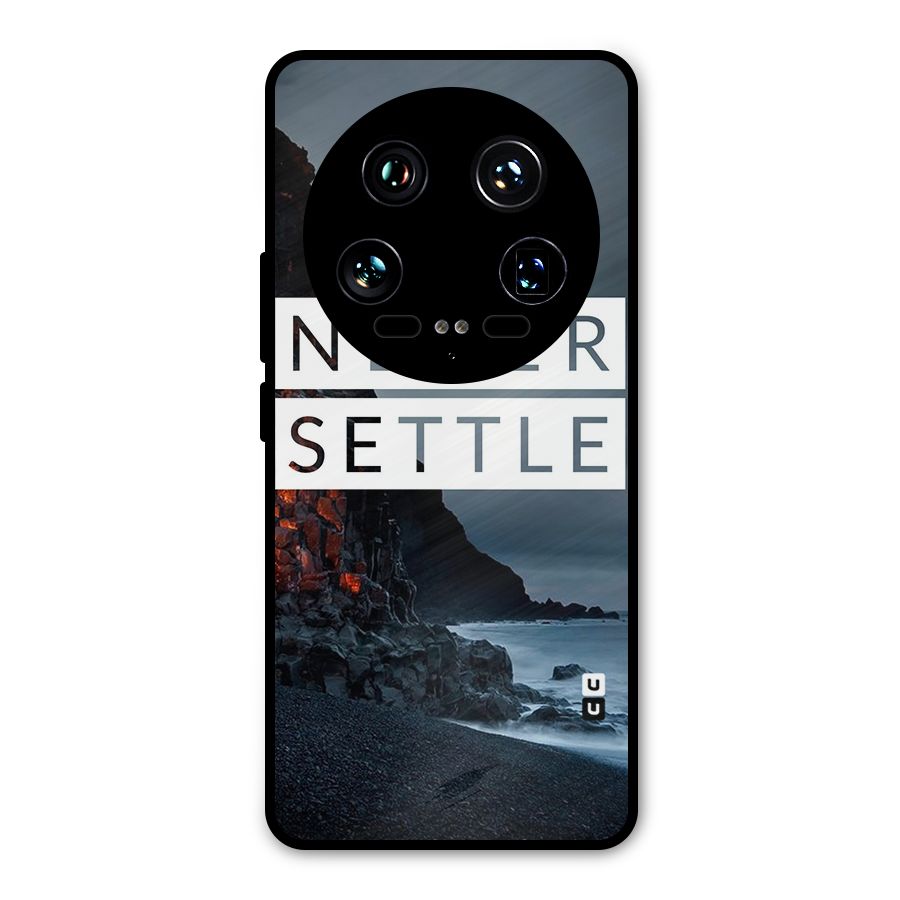 Never Settle Dark Beach Metal Back Case for Xiaomi 14 Ultra