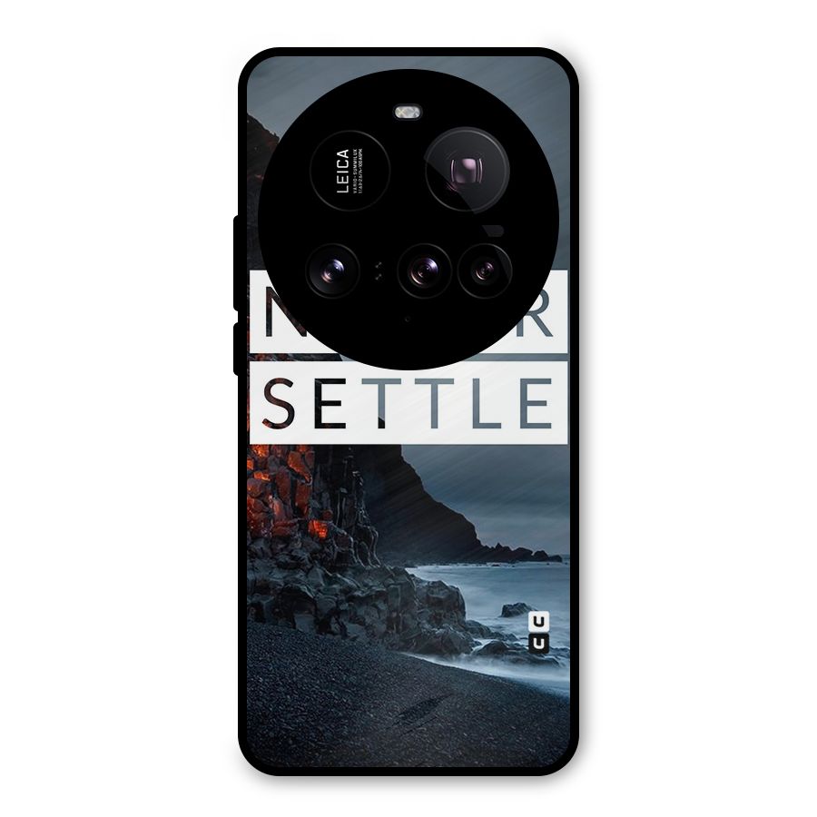 Never Settle Dark Beach Metal Back Case for Xiaomi 15 Ultra
