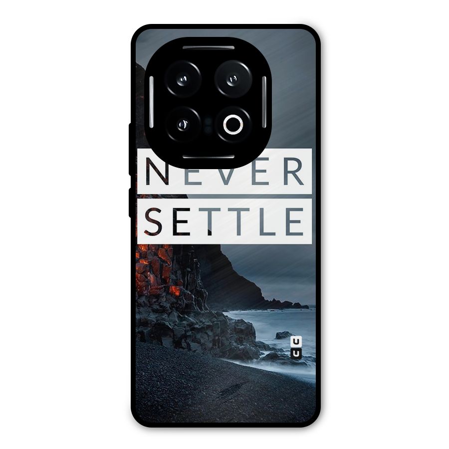 Never Settle Dark Beach Metal Back Case for iQOO 13