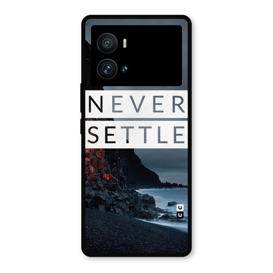 Never Settle Dark Beach Metal Back Case for iQOO 9 Pro