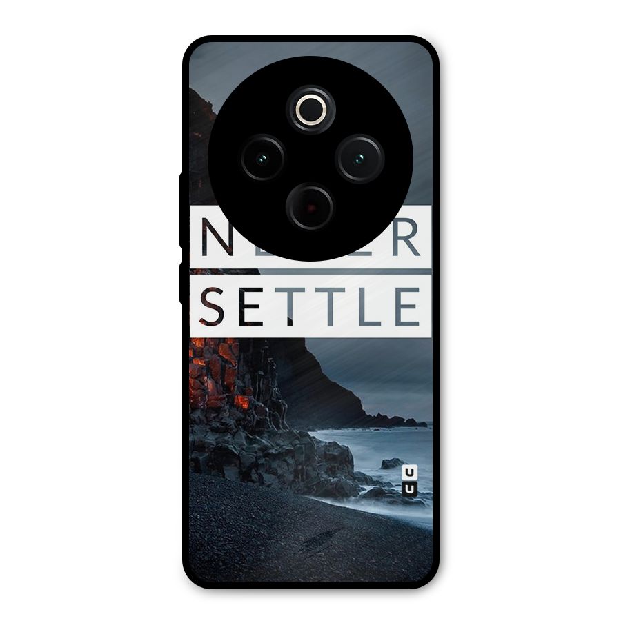 Never Settle Dark Beach Metal Back Case for iQOO Z10