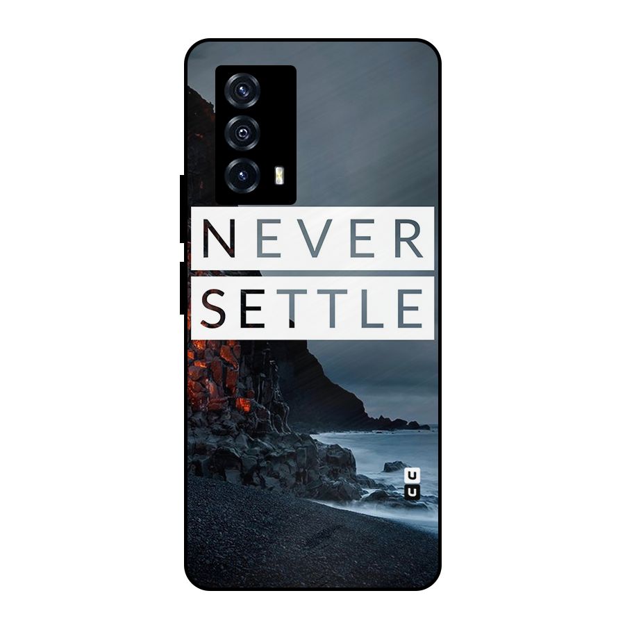 Never Settle Dark Beach Metal Back Case for iQOO Z5