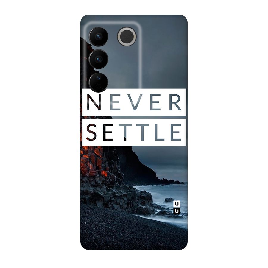 Never Settle Dark Beach Original Polycarbonate Back Case for Vivo V27