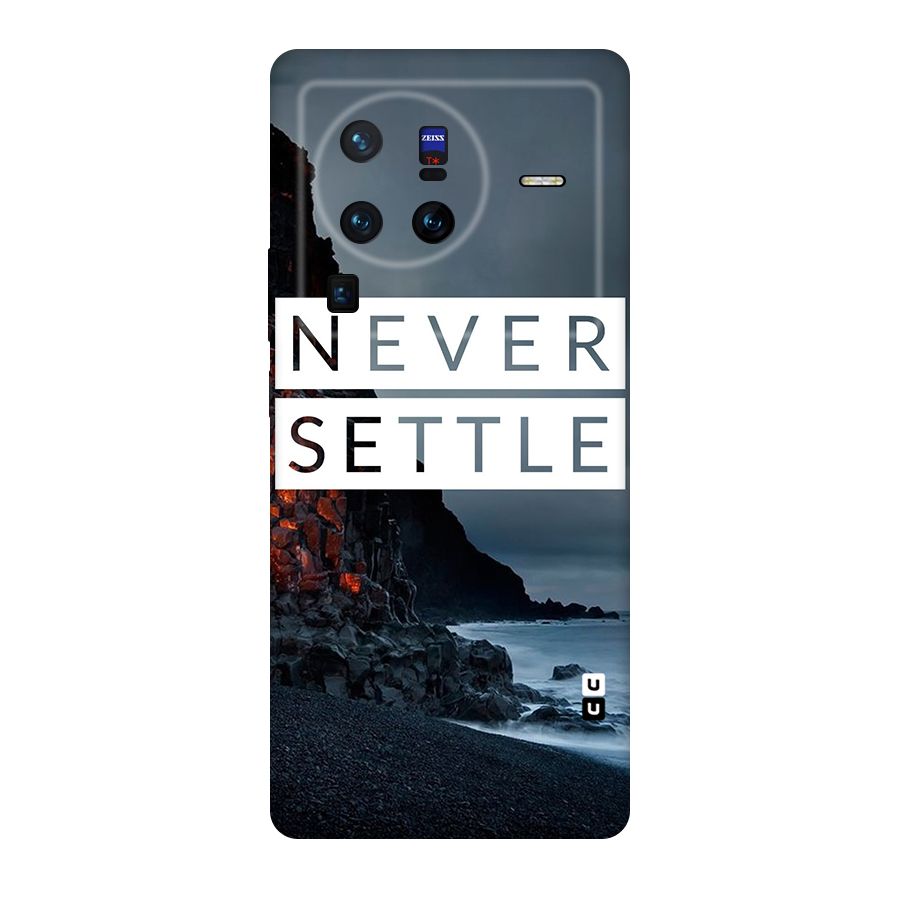 Never Settle Dark Beach Original Polycarbonate Back Case for Vivo X80