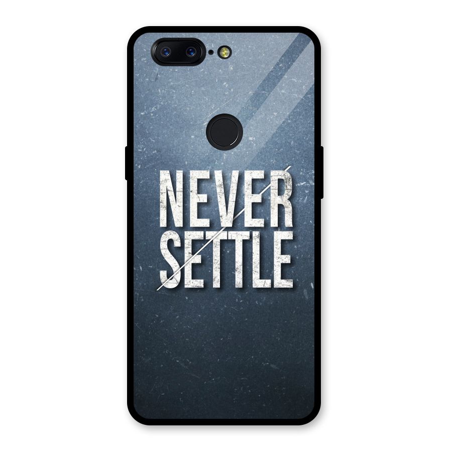 Never Settle Glass Back Case for OnePlus 5T