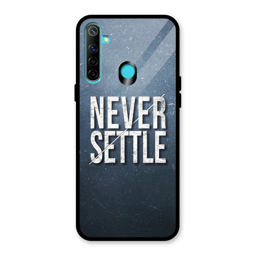 Never Settle Glass Back Case for Realme Narzo 10