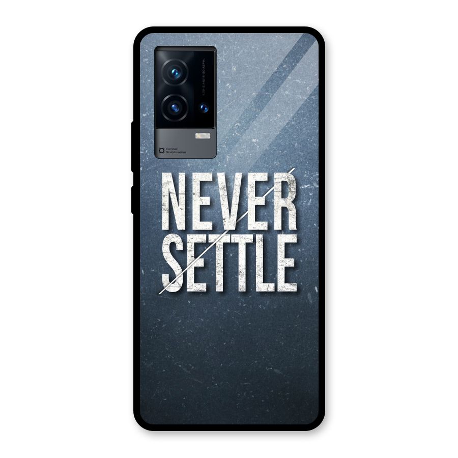 Never Settle Glass Back Case for iQOO 9 5G