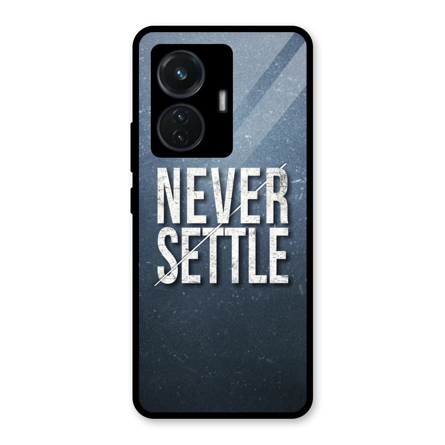 Never Settle Glass Back Case for iQOO Z6 44W