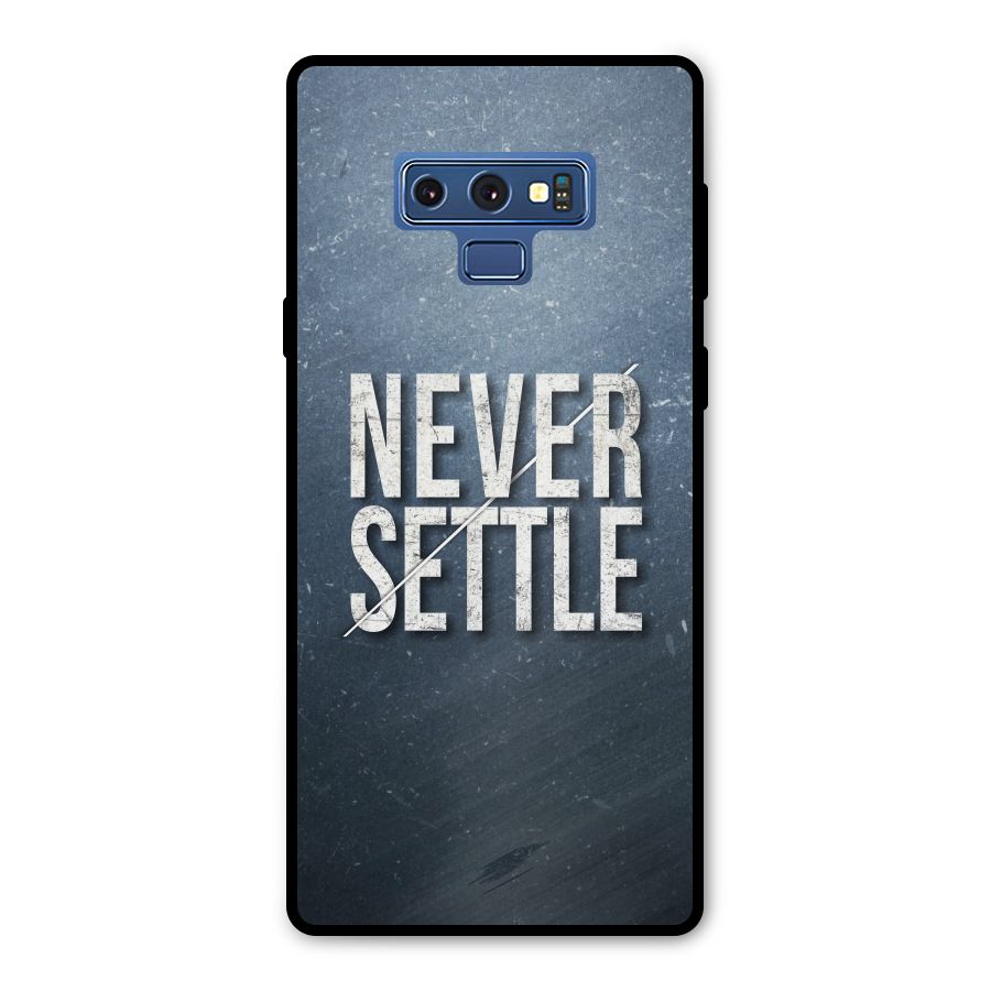 Never Settle Metal Back Case for Galaxy Note 9