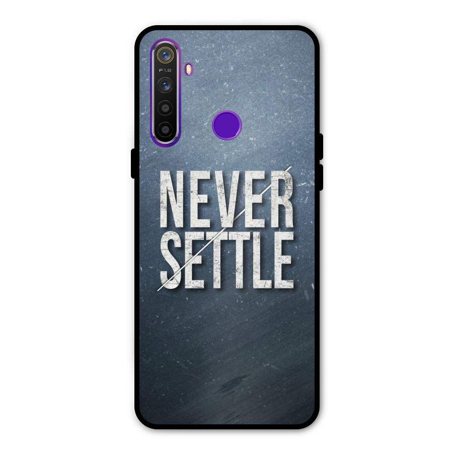 Never Settle Metal Back Case for Realme Narzo 10