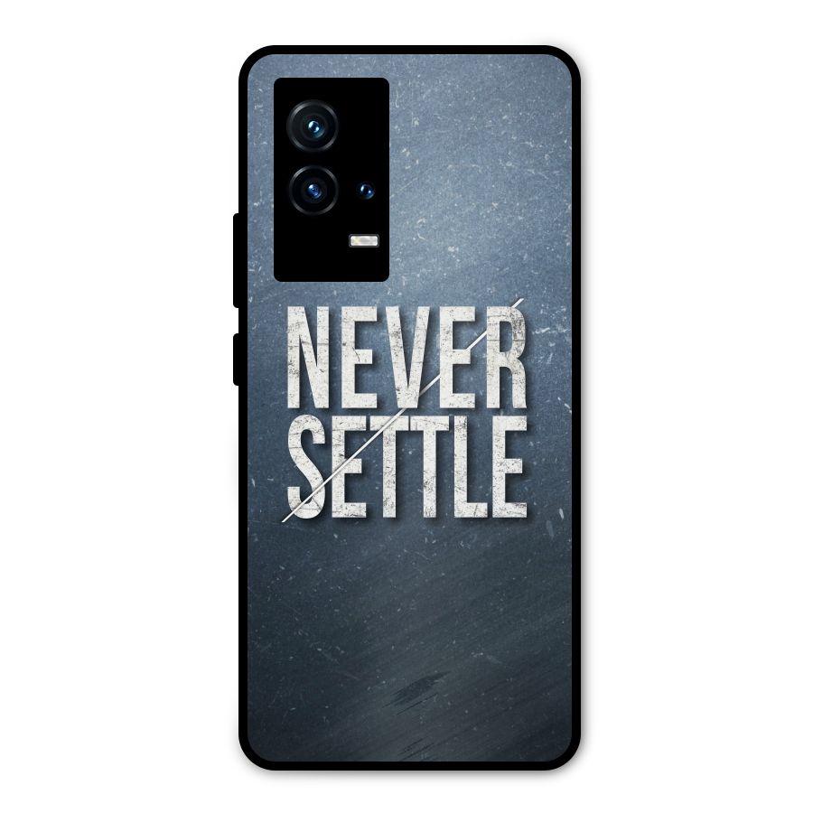 Never Settle Metal Back Case for iQOO 9 5G