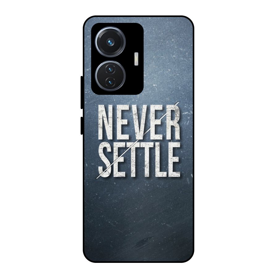 Never Settle Metal Back Case for iQOO Z6 44W