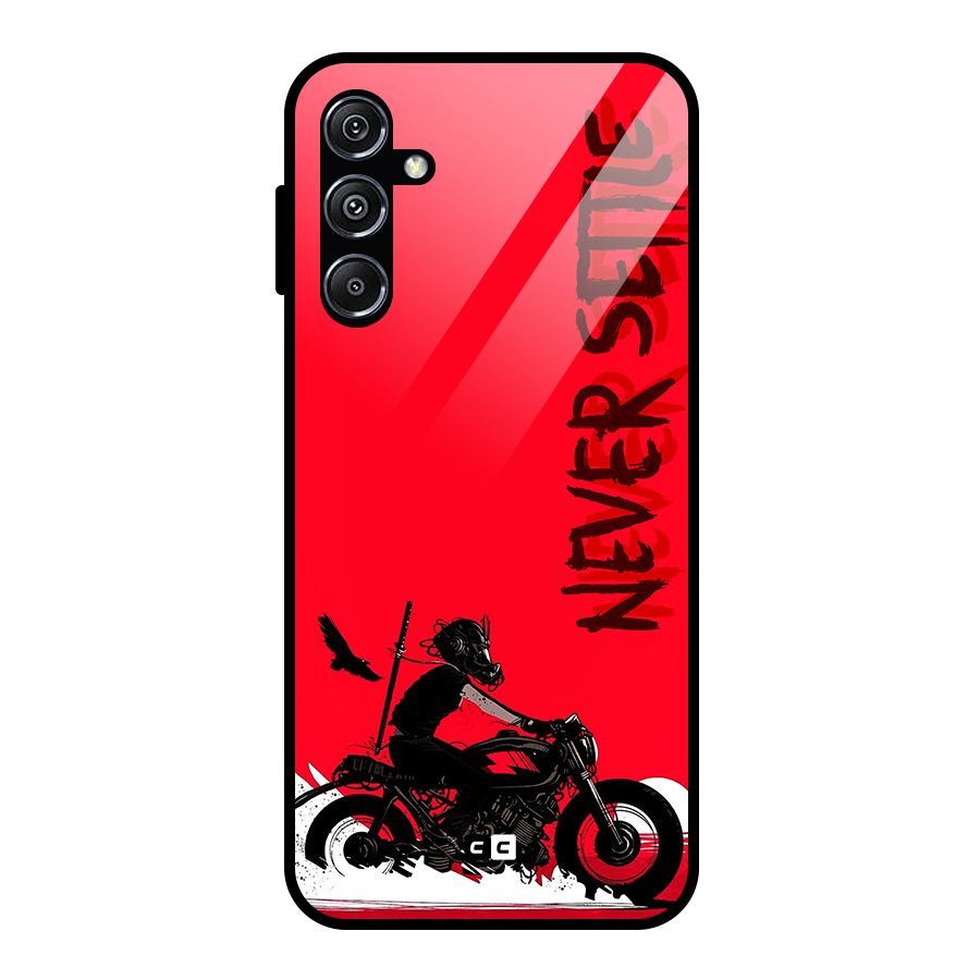 Never Settle Ride Glass Back Case for Galaxy M34 5G
