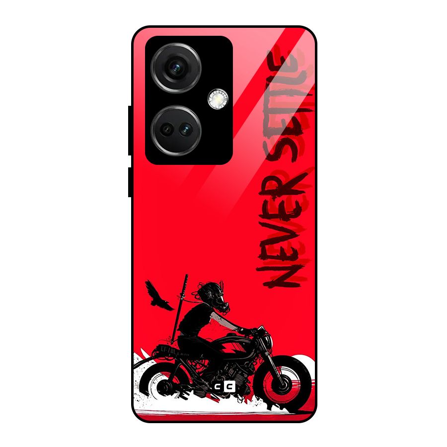 Never Settle Ride Glass Back Case for OnePlus Nord CE 3 5G
