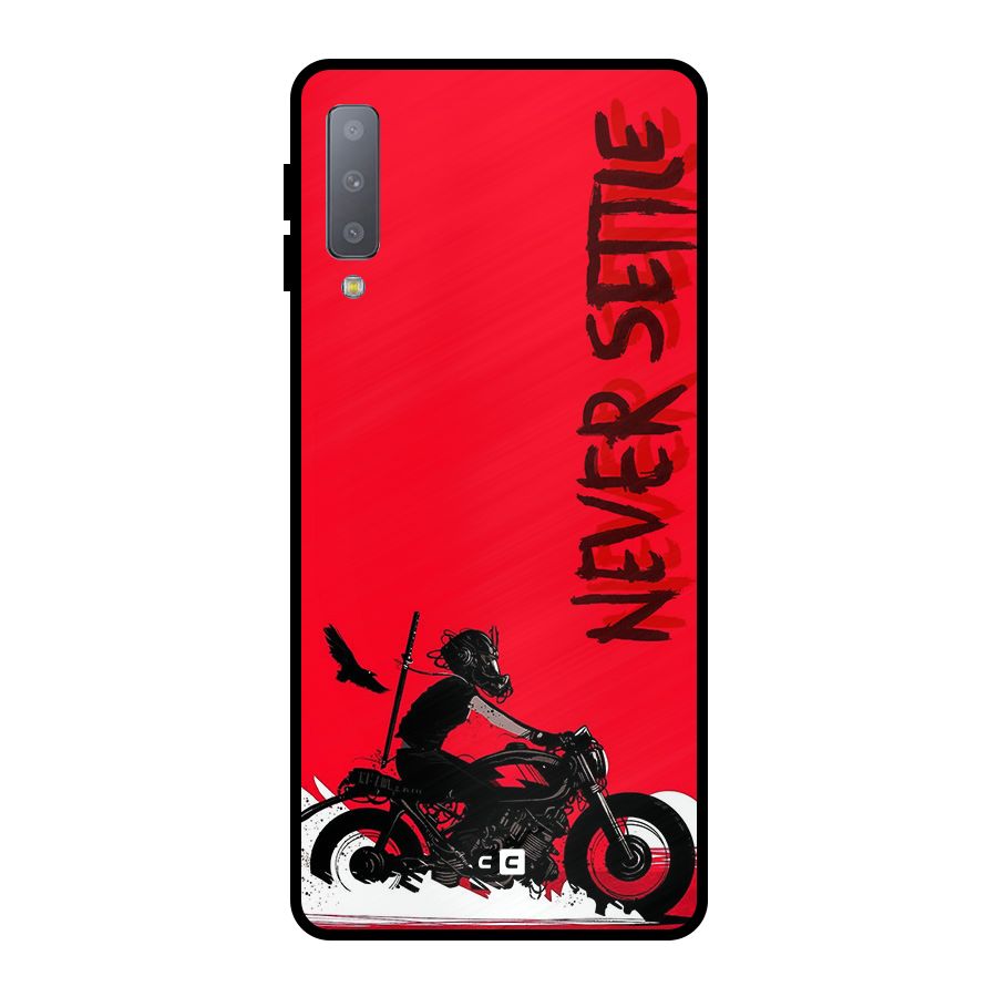 Never Settle Ride Metal Back Case for Galaxy A7 (2018)