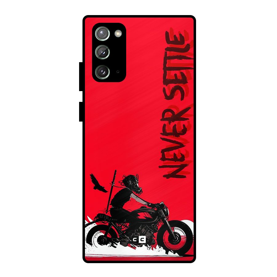 Never Settle Ride Metal Back Case for Galaxy Note 20