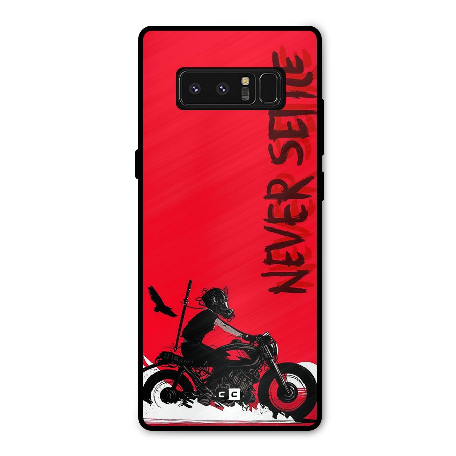 Never Settle Ride Metal Back Case for Galaxy Note 8