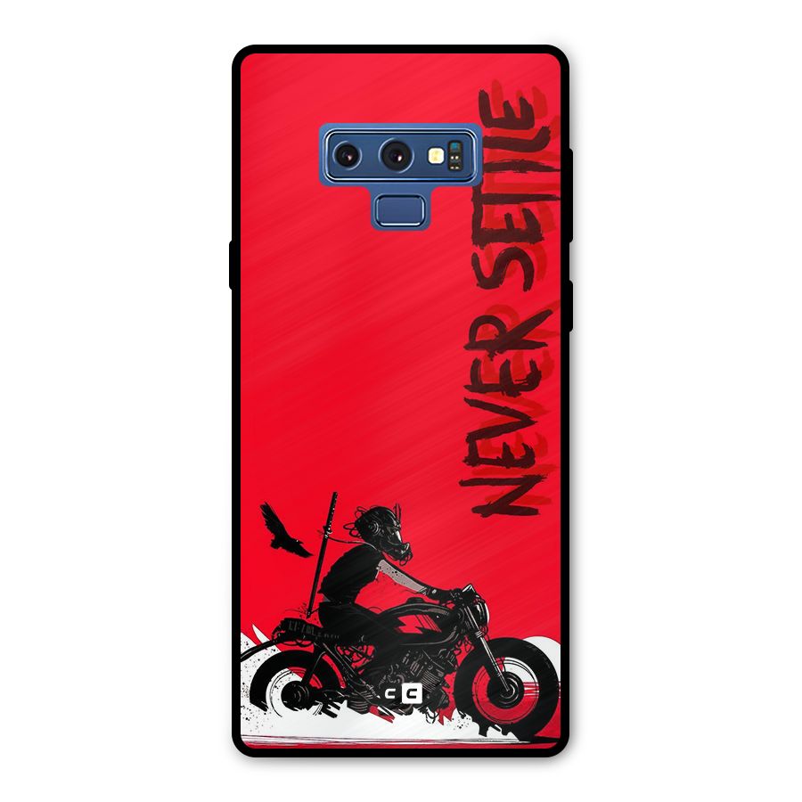 Never Settle Ride Metal Back Case for Galaxy Note 9