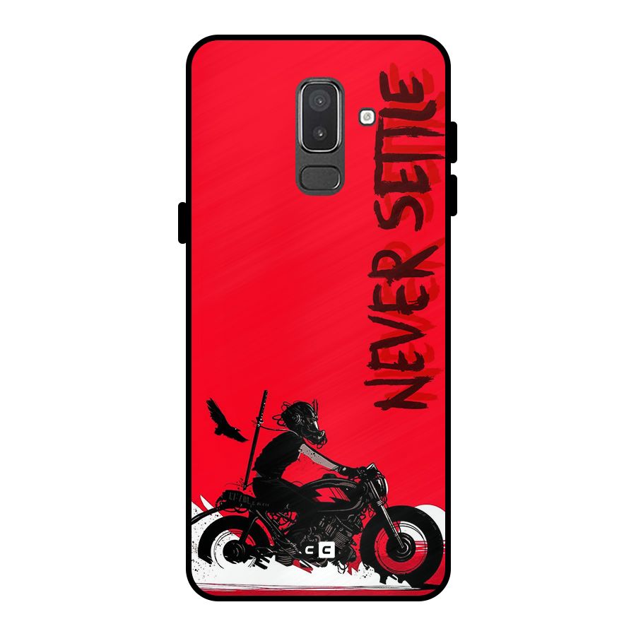 Never Settle Ride Metal Back Case for Galaxy On8 (2018)
