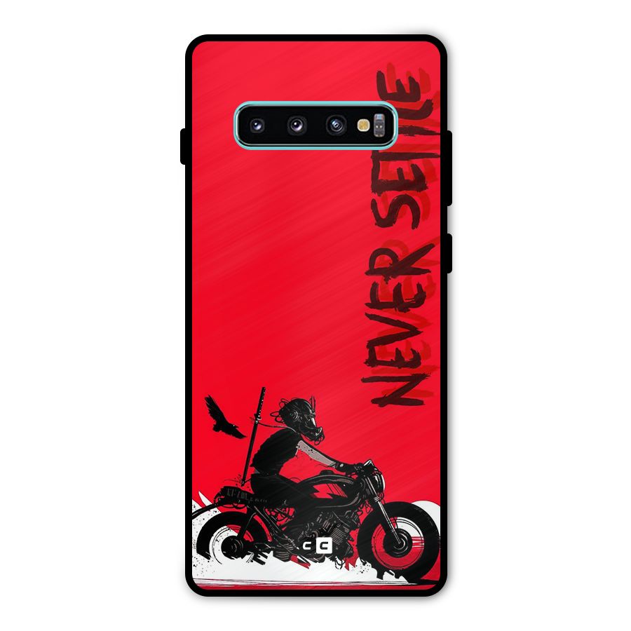 Never Settle Ride Metal Back Case for Galaxy S10 Plus