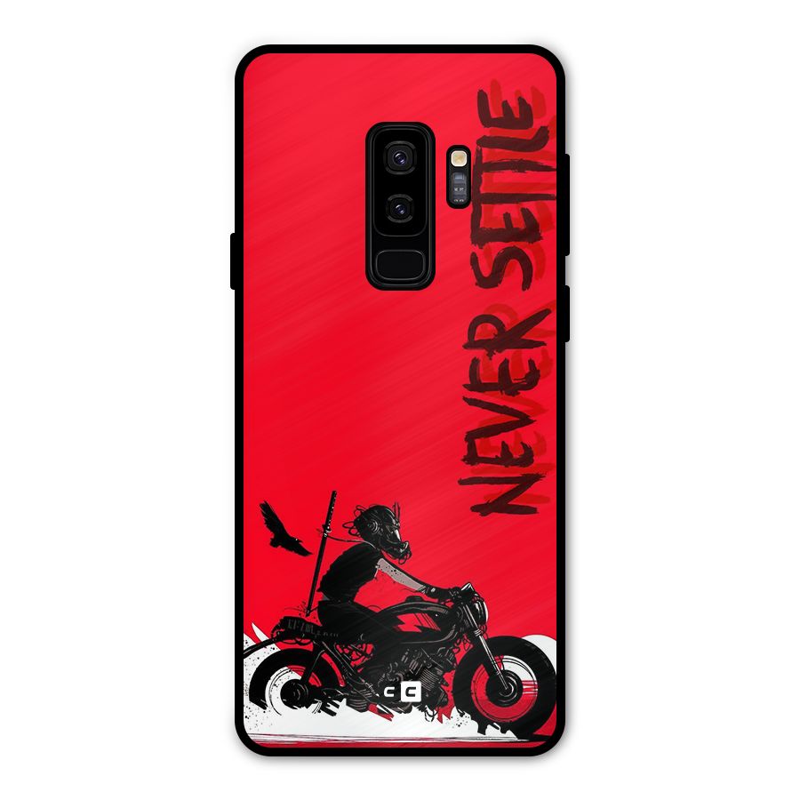 Never Settle Ride Metal Back Case for Galaxy S9 Plus