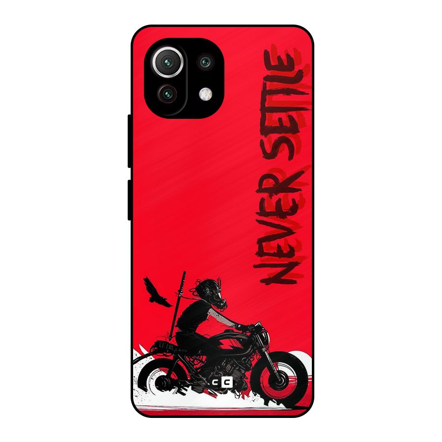 Never Settle Ride Metal Back Case for Mi 11 Lite NE 5G