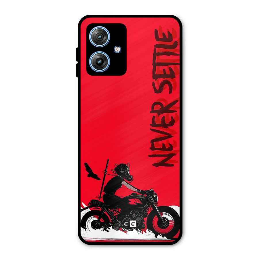 Never Settle Ride Metal Back Case for Moto G54