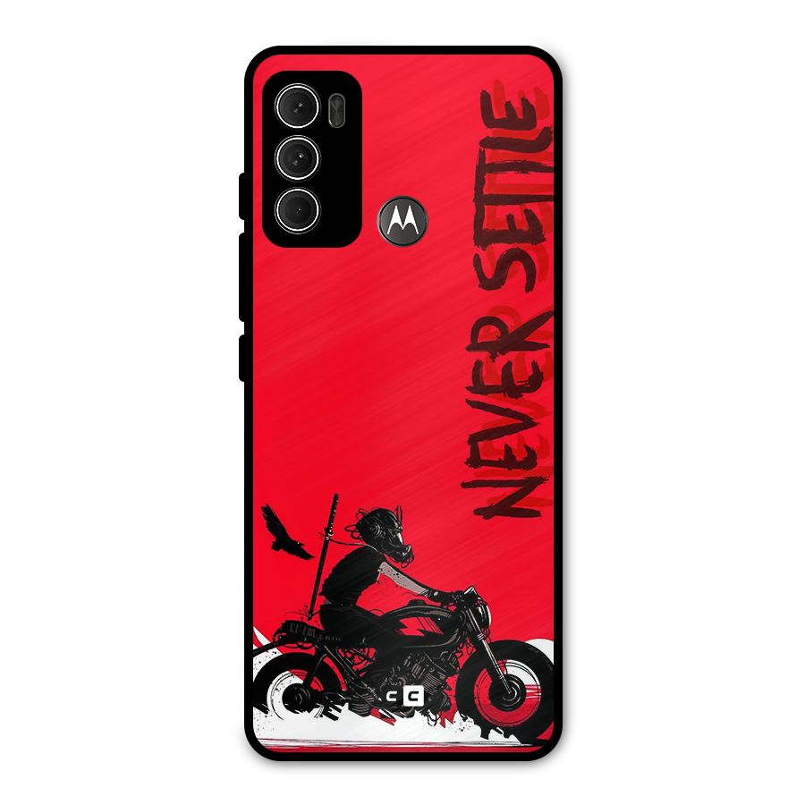 Never Settle Ride Metal Back Case for Moto G60