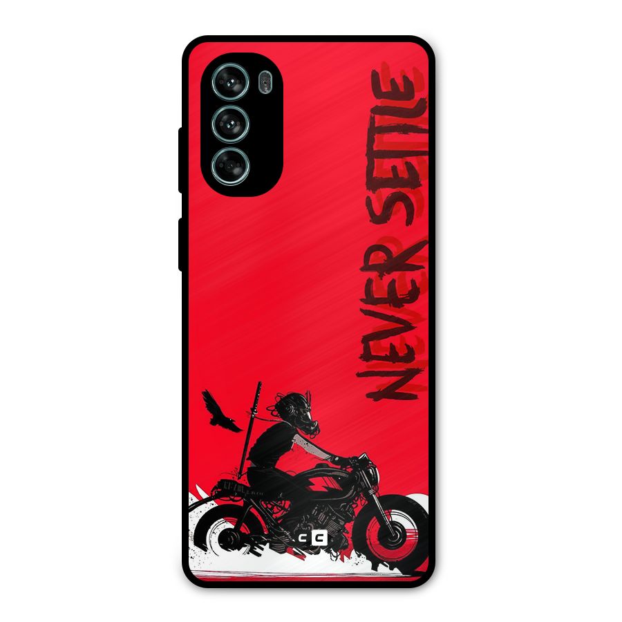 Never Settle Ride Metal Back Case for Moto G62