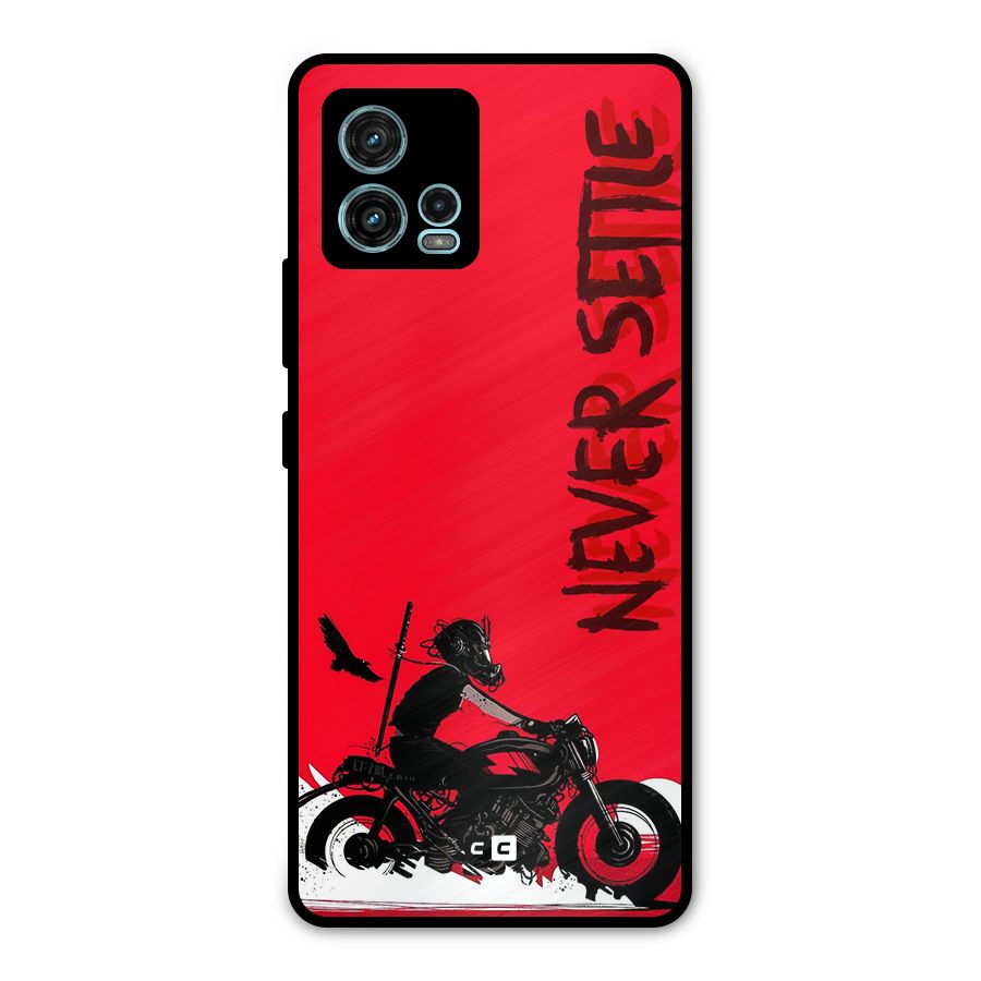 Never Settle Ride Metal Back Case for Moto G72