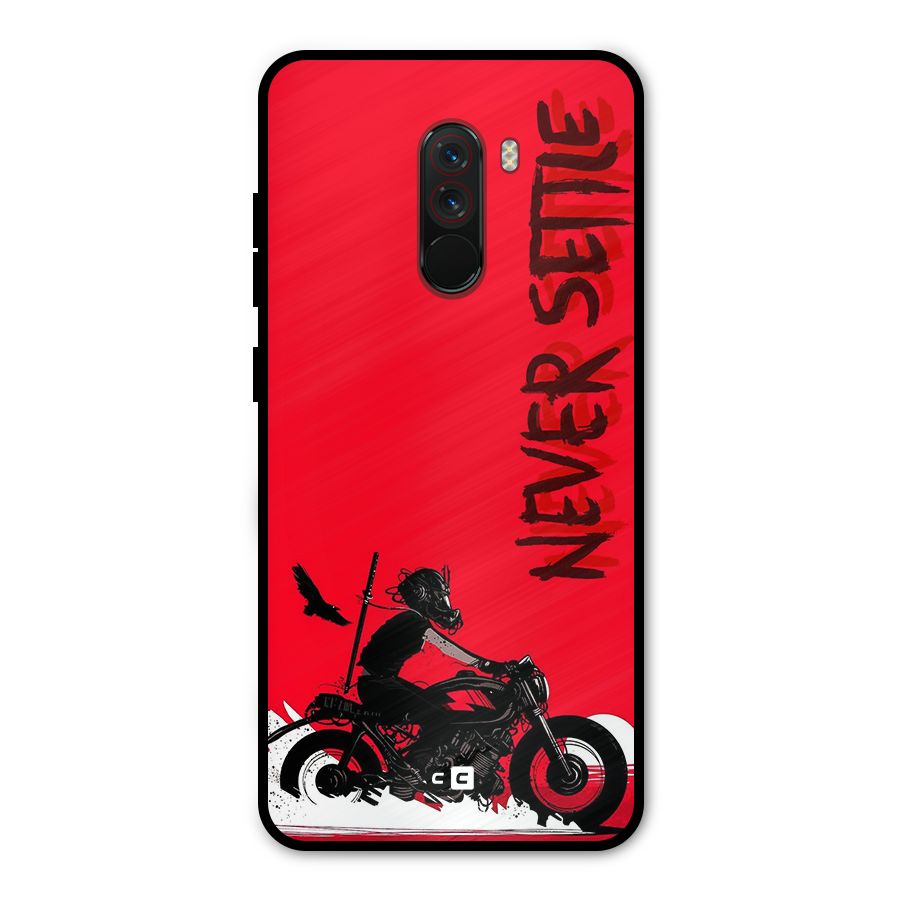 Never Settle Ride Metal Back Case for Poco F1