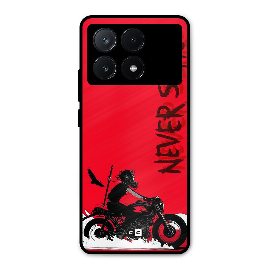 Never Settle Ride Metal Back Case for Poco X6 Pro