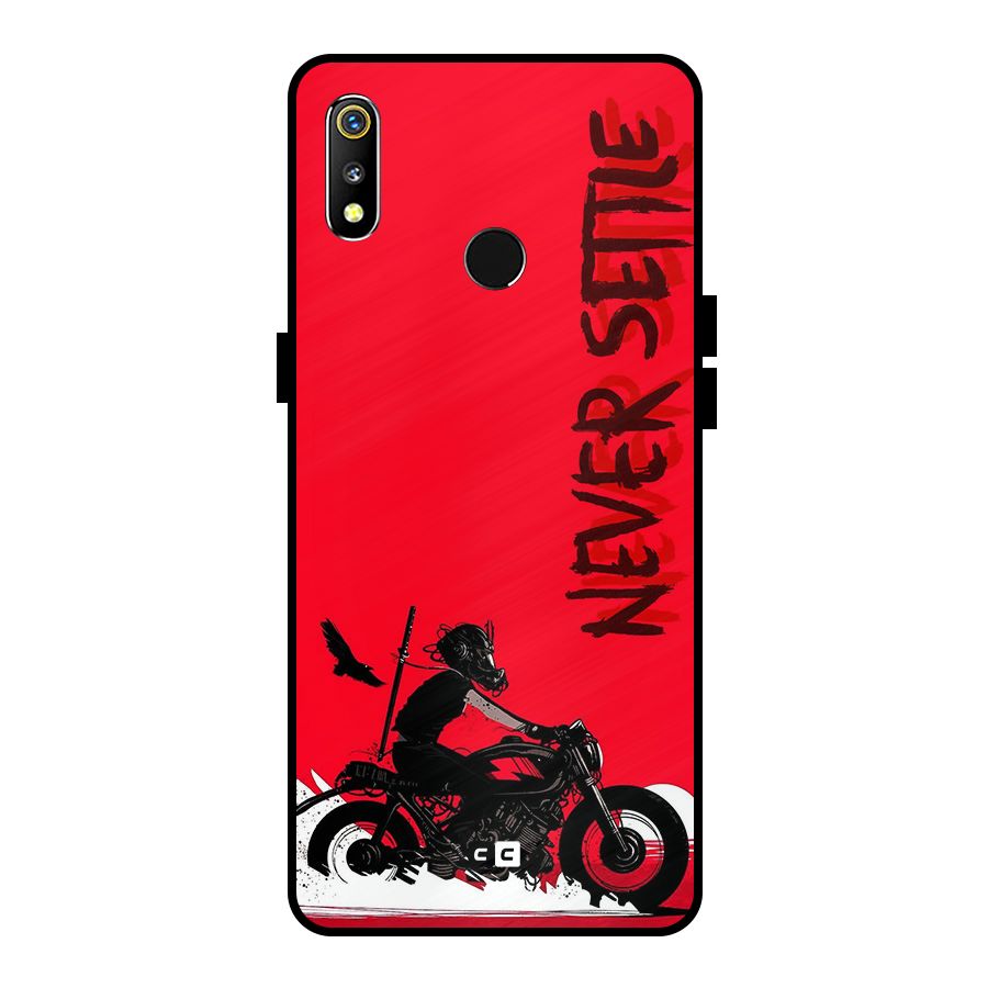 Never Settle Ride Metal Back Case for Realme 3i
