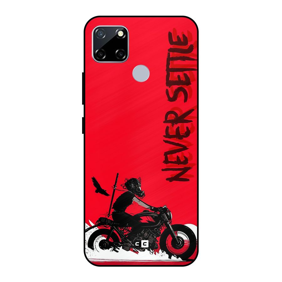 Never Settle Ride Metal Back Case for Realme Narzo 20
