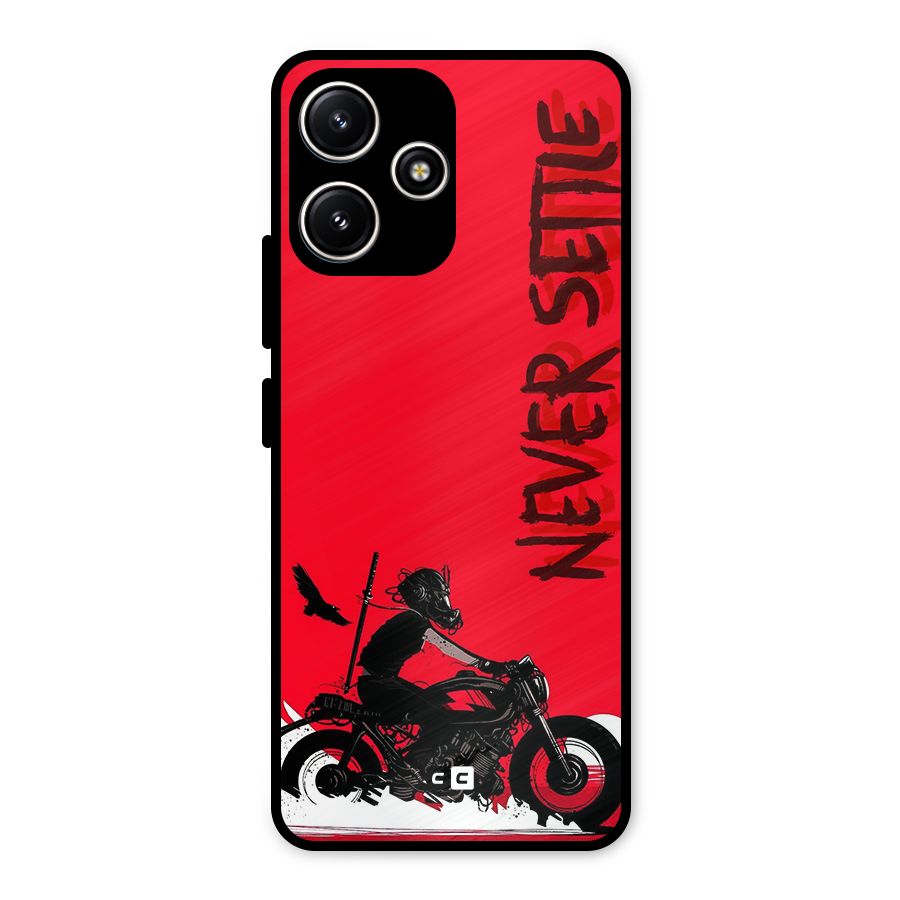 Never Settle Ride Metal Back Case for Redmi 12 5G