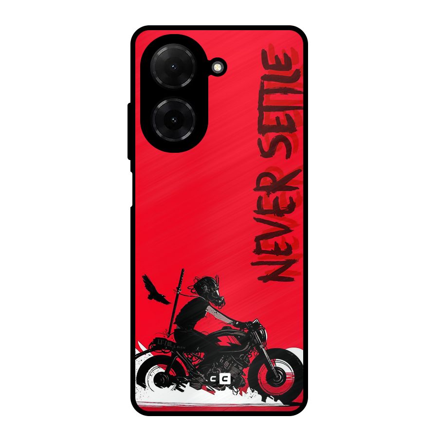 Never Settle Ride Metal Back Case for Redmi A5 4G