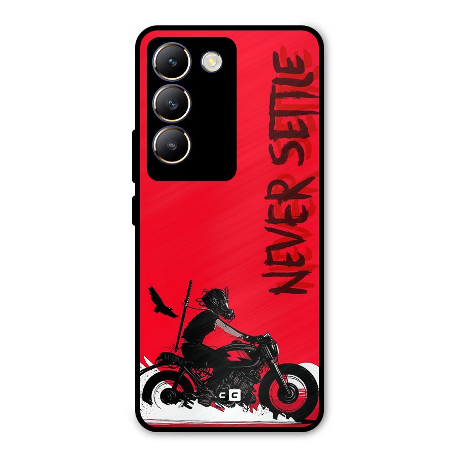 Never Settle Ride Metal Back Case for Vivo T3 5G
