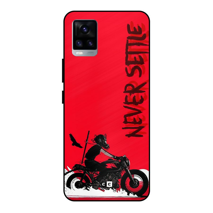 Never Settle Ride Metal Back Case for Vivo V20 2021