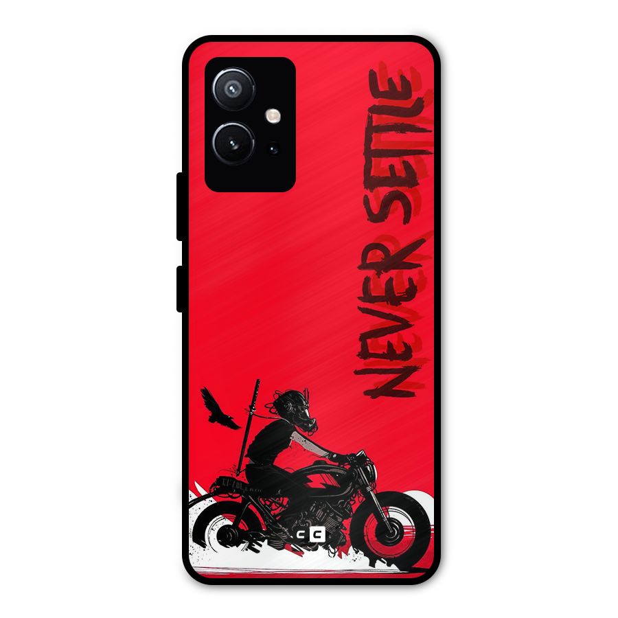 Never Settle Ride Metal Back Case for Vivo Y75 5G