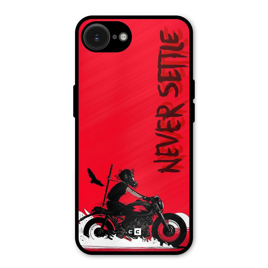 Never Settle Ride Metal Back Case for iPhone 16e