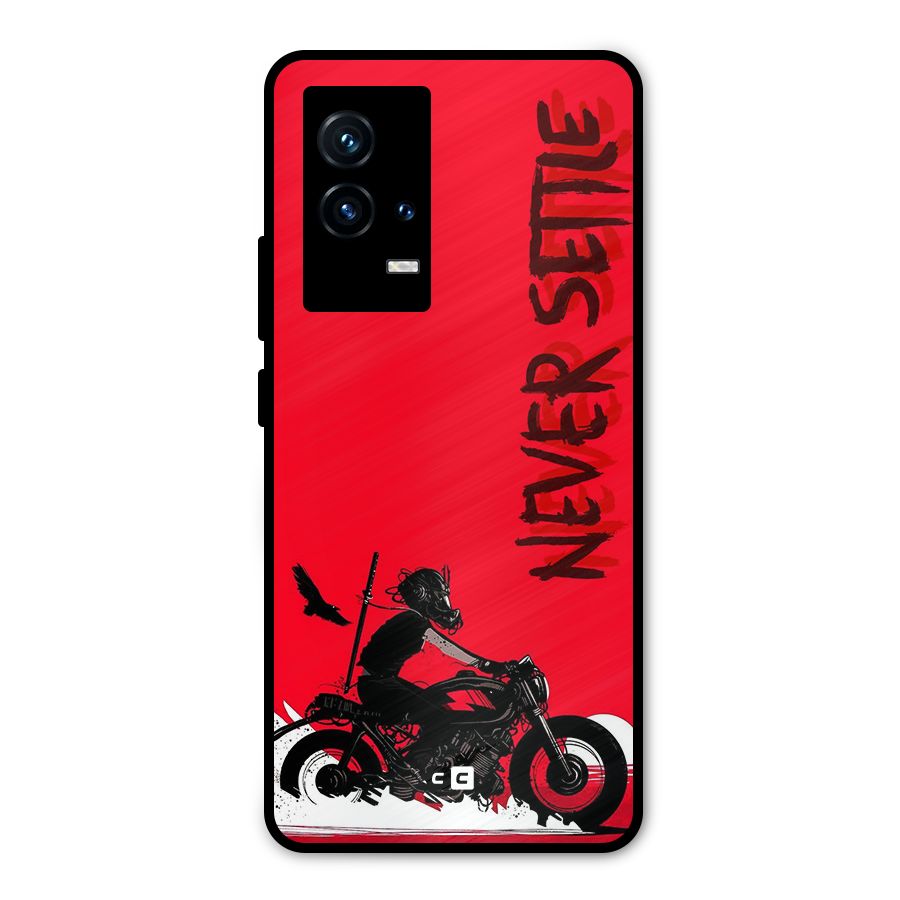 Never Settle Ride Metal Back Case for iQOO 9 5G