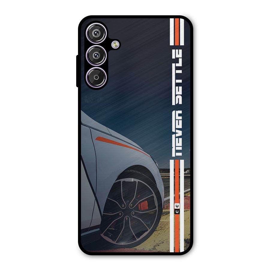 Never Settle SuperCar Metal Back Case for Galaxy M15