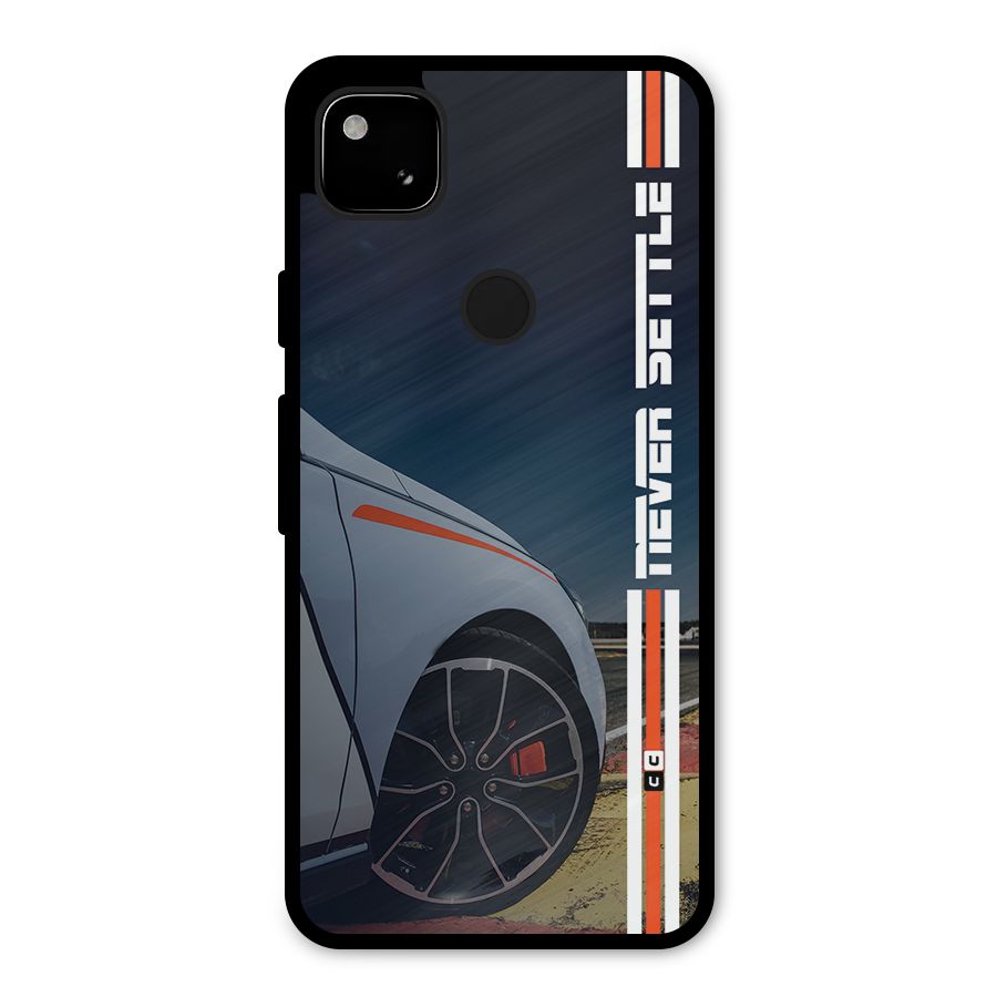 Never Settle SuperCar Metal Back Case for Google Pixel 4a