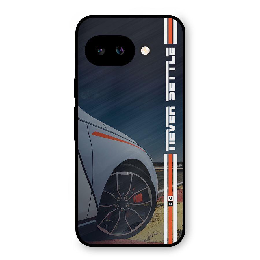 Never Settle SuperCar Metal Back Case for Google Pixel 9a
