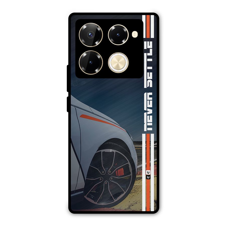 Never Settle SuperCar Metal Back Case for Infinix Note 40 Pro Plus