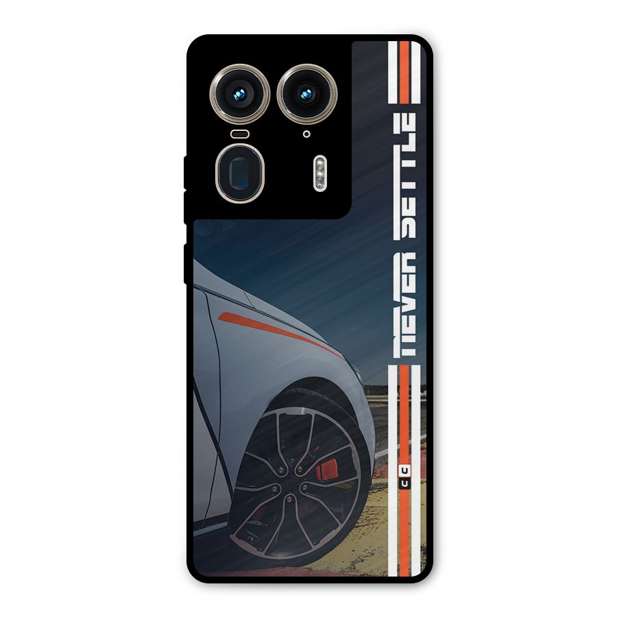 Never Settle SuperCar Metal Back Case for Motorola Edge 50 Ultra