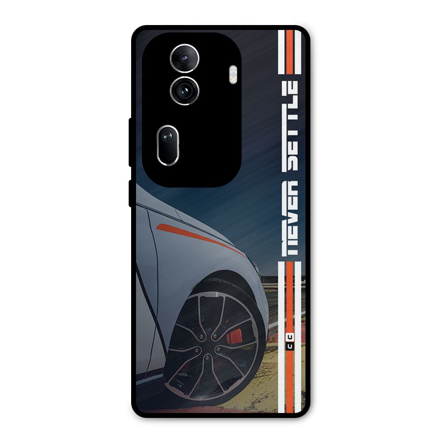 Never Settle SuperCar Metal Back Case for Oppo Reno11 Pro 5G