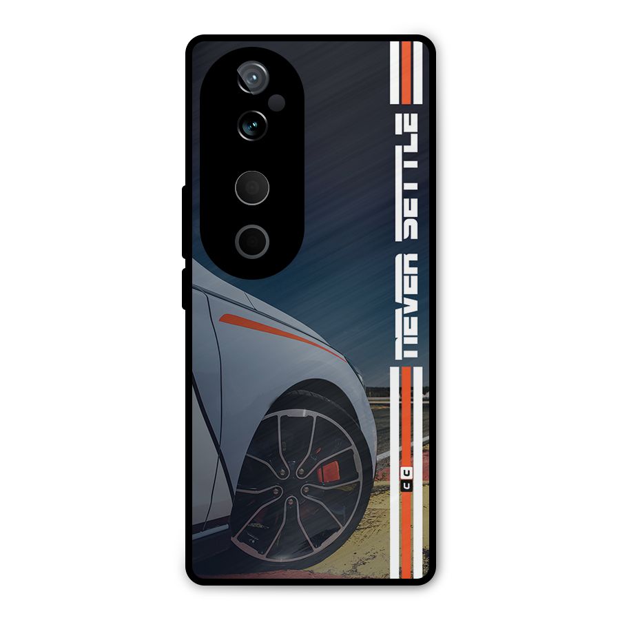 Never Settle SuperCar Metal Back Case for Vivo T3 Ultra