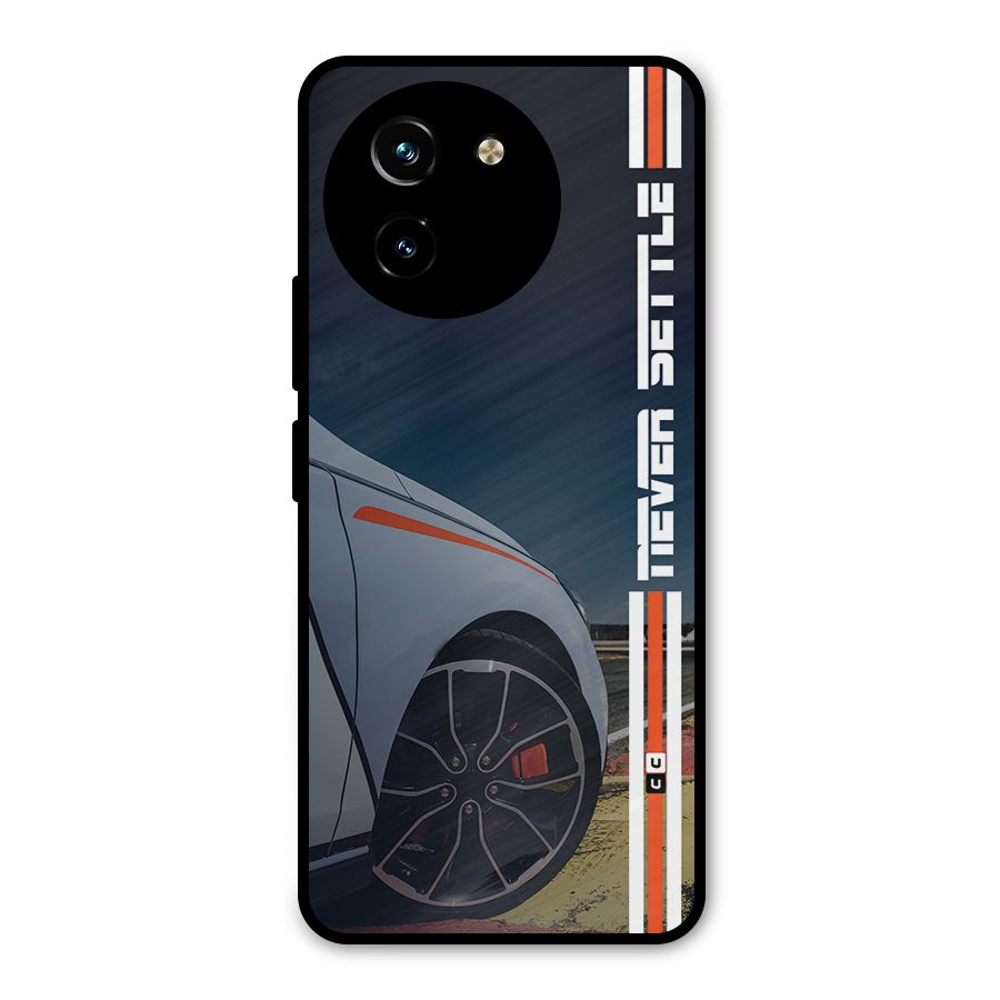 Never Settle SuperCar Metal Back Case for Vivo T3x